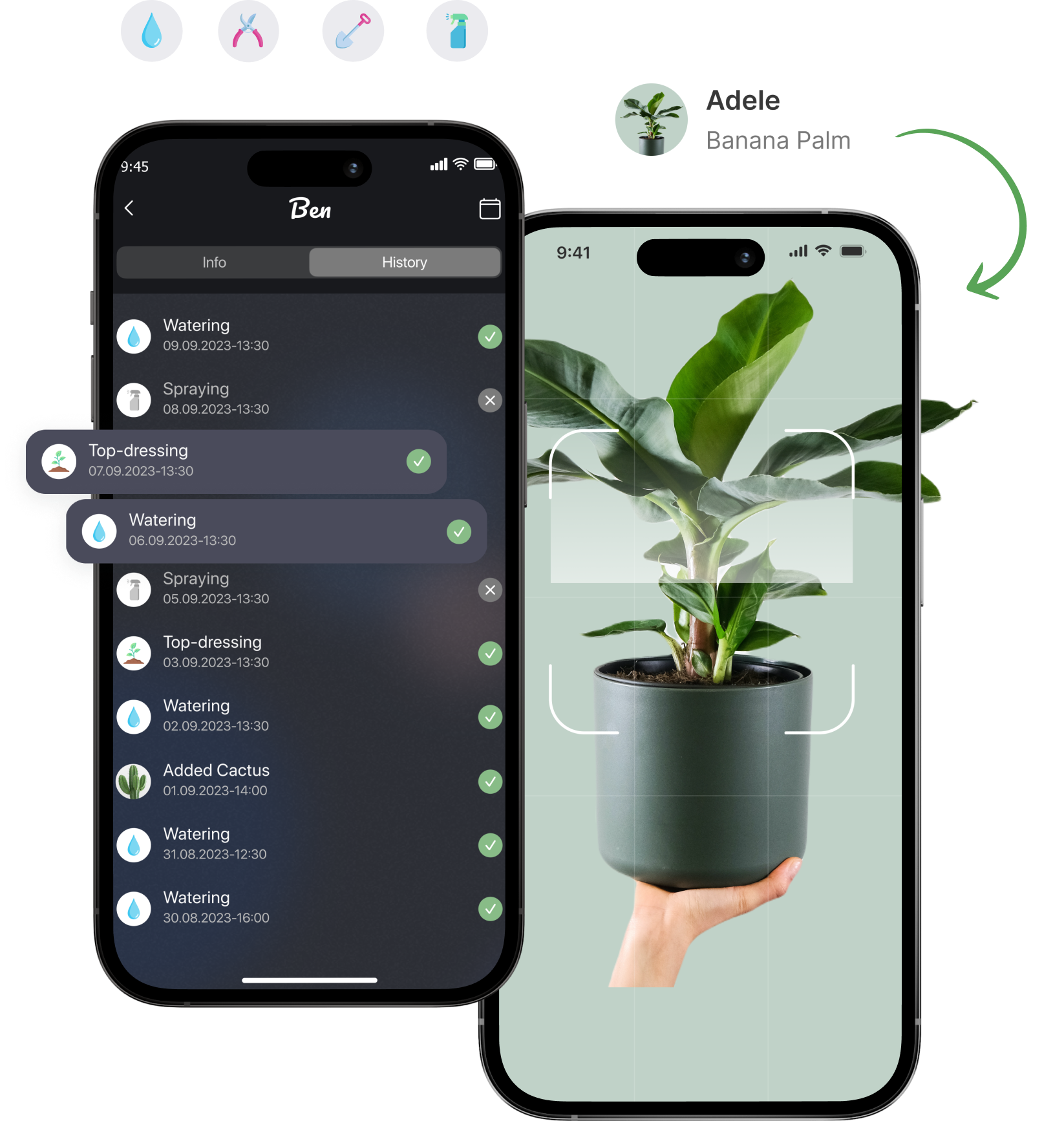 The app for plants caring